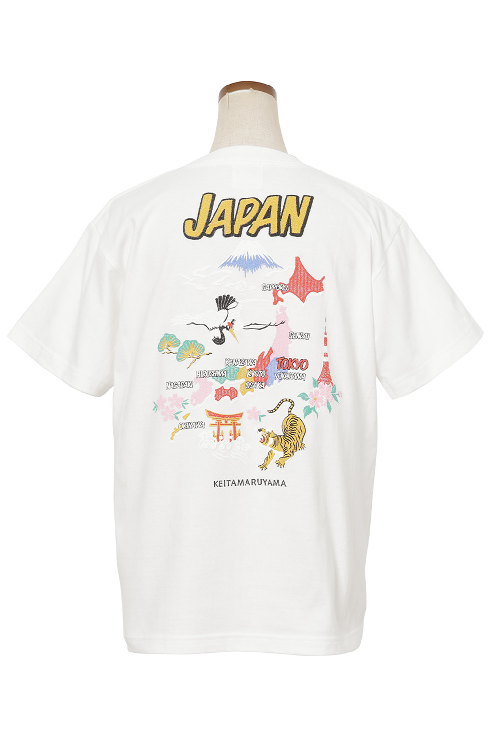 JAPAN Embroidery Style Print Tシャツ 詳細画像 ホワイト 2